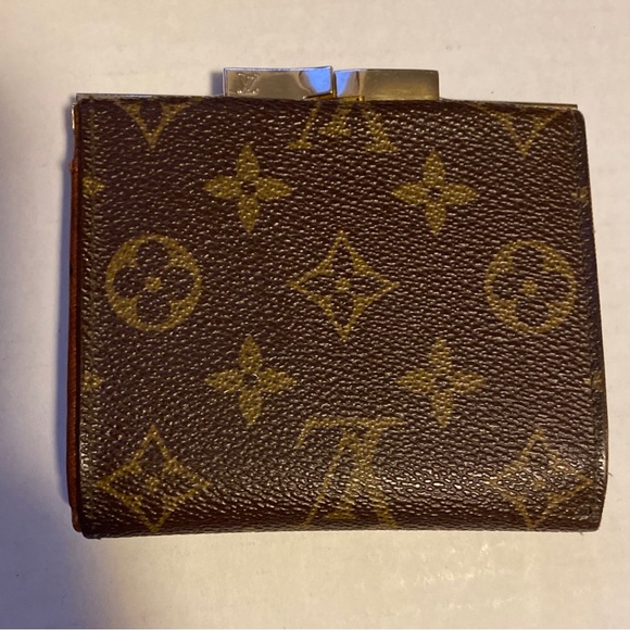 Authentic Louis Vuitton Wallet W/ Kiss Lock Vintage - Picture 2 of 16